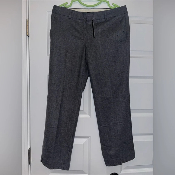 Theory Calvin C Size 8 Wool Blend Wide Leg Dress Pant Gray NWT - Picture 1 of 10